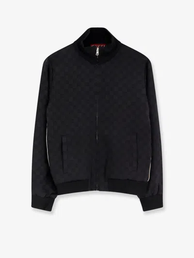 Gucci Viscose Blend Sweatshirt With All-over Gg Motif In Black