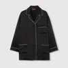 Gucci Monogram-jacquard Shirt In Black