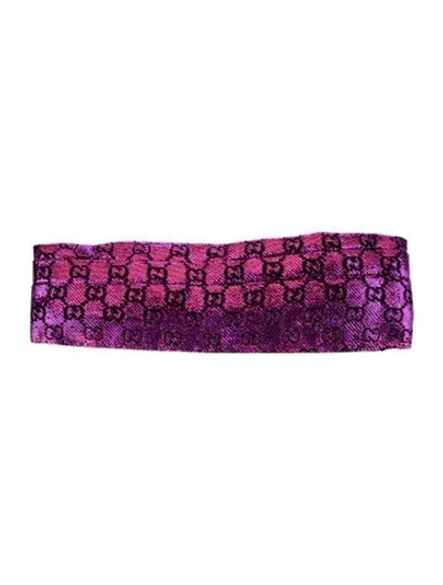 Pre-owned Gucci Viscose Headband W/tags In Black/pink/purple