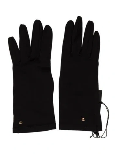 Pre-owned Gucci Viscose Interlocking G Gloves W/tags In Black