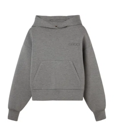 GUCCI VISCOSE JERSEY HOODED SWEATSHIRT