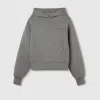 Gucci Viscose Jersey Hooded Sweatshirt In Grey