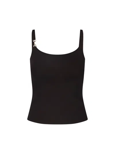 Gucci Viscose Jersey Tank Top In Brown