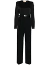Gucci Viscose Jumpsuit With Belt In Black