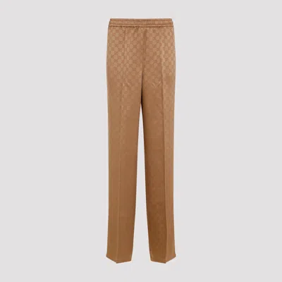 Gucci Viscose Pants In Nude & Neutrals