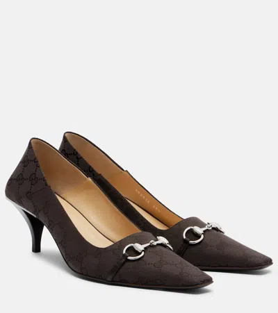Gucci Vittoria Gg Canvas Pumps In Animal Print