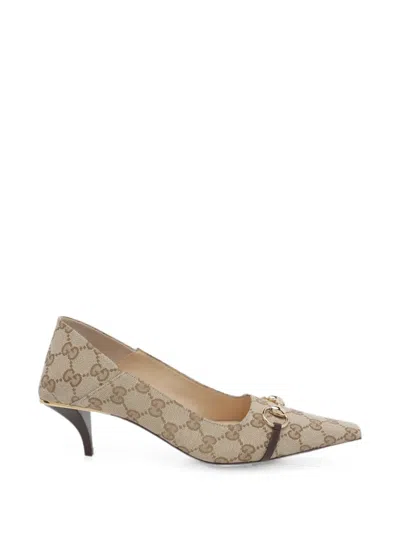Gucci Vittoria Heeled Pumps In Neutral