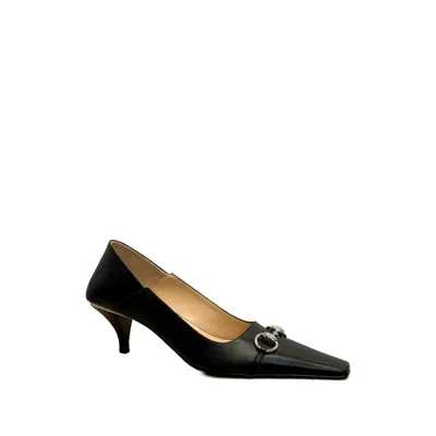 Gucci Vittoria Horsebit Pumps In Black