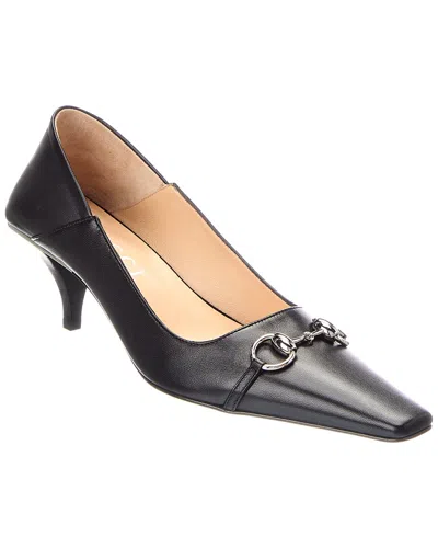 Gucci Vittoria Leather Pump In Black
