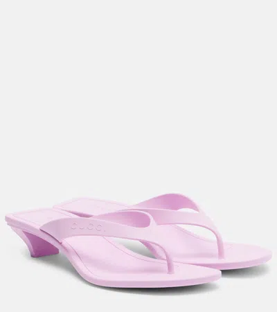 Gucci 35mm Vittoria Rubber Thong Sandals In Pink