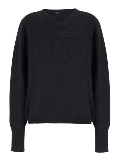 Gucci V-neck Cashmere Sweater In Gray