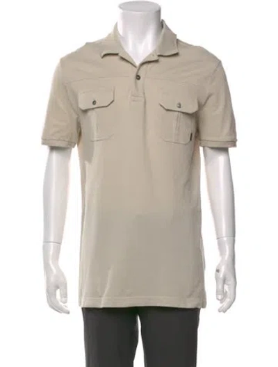 Pre-owned Gucci V-neck Short Sleeve Polo Shirt In Neutral