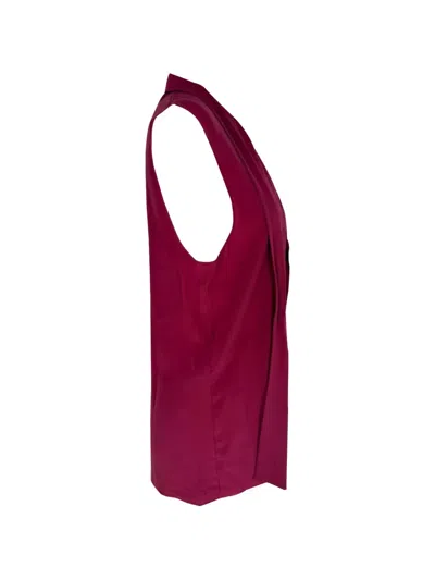 Pre-owned Gucci V-neck Sleeveless Blouse In Pink