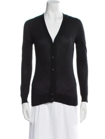 Pre-owned Gucci V-neck Sweater In Black
