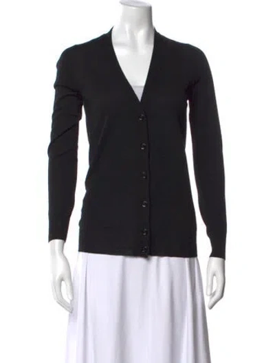 Pre-owned Gucci V-neck Sweater In Black