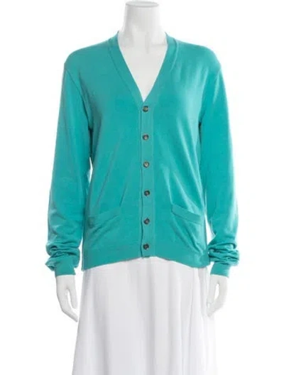 Pre-owned Gucci V-neck Sweater In Blue