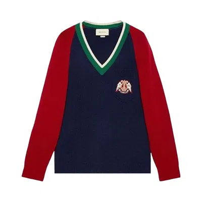 Pre-owned Gucci V-neck Sweater 'multicolor' | Multi-color | Men's Size M