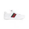 Gucci Gg Embossed Leather Low-top Sneakers In White