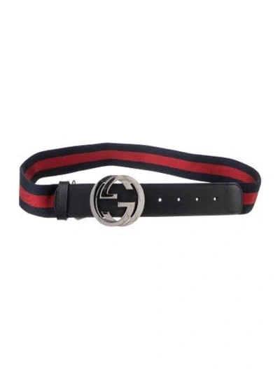 Pre-owned Gucci Waist Belt In Blue
