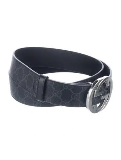 Pre-owned Gucci Waist Belt In Gray