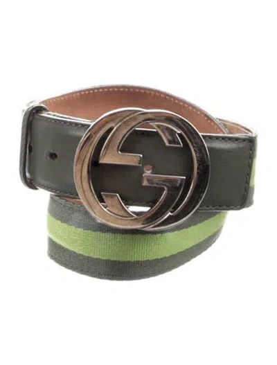 Pre-owned Gucci Waist Belt In Green