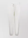 Gucci Waistband Elastic Ribbed Cuffs Side Pockets In White