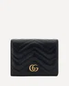 Gucci Gg Marmont Leather Card Case In Black