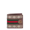 Gucci Ophidia Gg Bi-fold Wallet In Beige