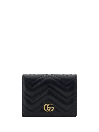Gucci Gg Marmont Card Case Wallet In Black
