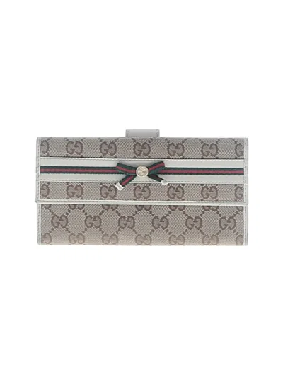 Pre-owned Gucci Wallet In Gray