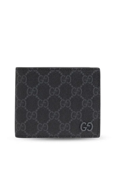 Gucci Wallet Made Of Gg Supreme Canvas In Black