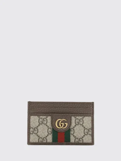 Gucci Ophidia Card Case In Brown