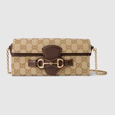 Gucci Wallet On Chain With Horsebit In Beige