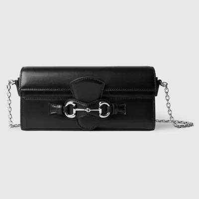 Gucci Wallet On Chain With Horsebit In Black