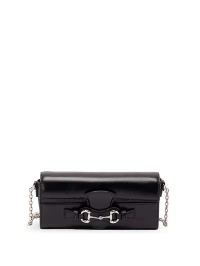 Gucci Wallet On Chain With Horsebit In Black