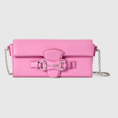 Gucci Wallet On Chain With Horsebit In Pink