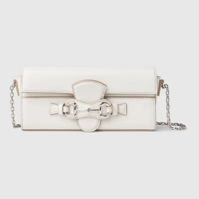 Gucci Wallet On Chain With Horsebit In White