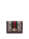 Gucci Ophidia Gg Supreme Fabric Wallet In Sand