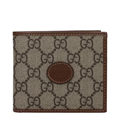 Gucci Wallet Supreme Men Fabric Beige/brown