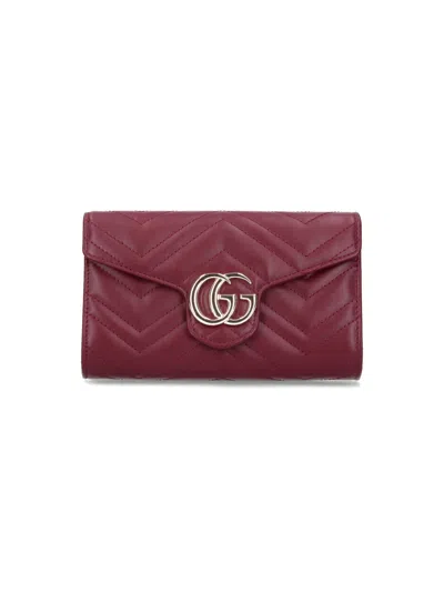 Gucci Wallet With Chain "gg Marmont"