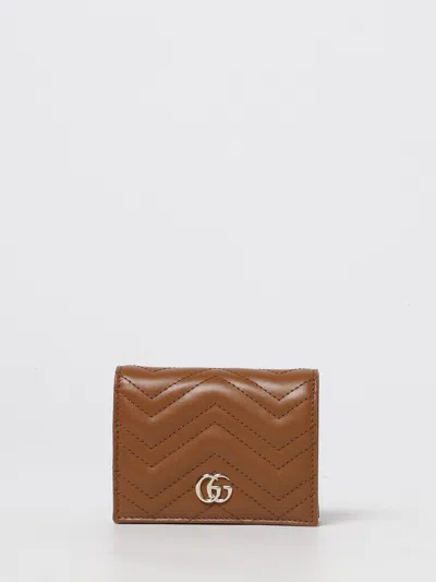 Gucci Wallet Woman Leather In Brown
