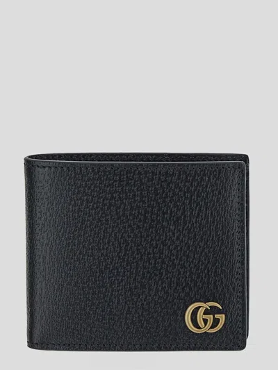 Gucci Men Gg Marmont Wallet In Black