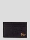 Gucci Gg Marmont Leather Card Holder In Black