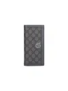 Gucci Long Bi-fold Wallet Ophidia Gg In Gray
