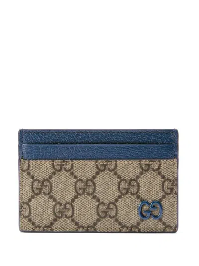 Gucci Gg Supreme Canvas Cardholder In Neutrals
