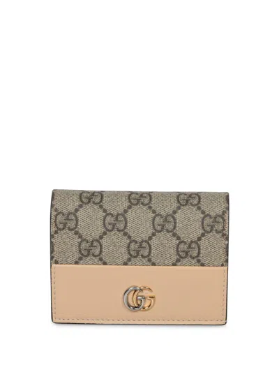 Gucci Gg Supreme Beige-pink Cardholder