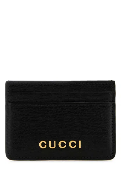 Gucci Logo Card Holder In Black