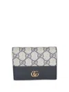 Gucci Marmont Petite Gg Canvas Wallet In Black