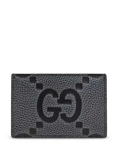 Gucci Jumbo Gg Leather Cardholder In Multi