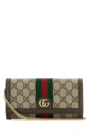 Gucci Ophidia Monogrammed Chain Wallet In Printed